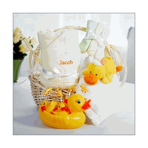 Baby Girl Bath Time Gift Basket - Fleece Blanket, Onesie, Rinser & Bath Accessories